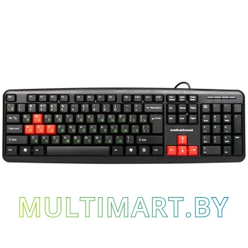 Клавиатура Nakatomi KN-02U Black-Red